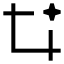 Aicrop icon with stroke sharp style