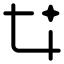 Aicrop icon with stroke standard style