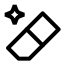 Aieraser icon with stroke sharp style