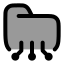 Aifolder icon with duotone rounded style