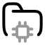 Aifolder icon with twotone rounded style