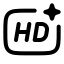 Aihdresolution icon with stroke rounded style