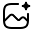 Aiimage icon with stroke rounded style