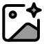 Aiimage icon with duotone standard style
