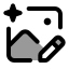 Aiimageedit icon with duotone standard style