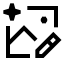 Aiimageedit icon with stroke sharp style