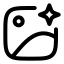 Aiimage icon with stroke rounded style