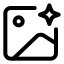 Aiimage icon with stroke standard style