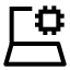 Ailaptop icon with stroke sharp style