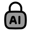 Ailock icon with duotone rounded style
