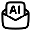 Aimail icon with stroke rounded style