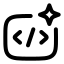 Aiprogramming icon with stroke rounded style