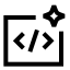 Aiprogramming icon with stroke sharp style