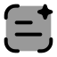 Aiscantext icon with duotone rounded style