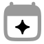 Aischeduling icon with bulk rounded style