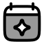 Aischeduling icon with duotone rounded style