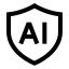 Aisecurity icon with stroke sharp style