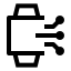 Aismartwatch icon with stroke sharp style