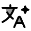 Aitranslate icon with duotone rounded style