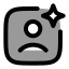 Aiuser icon with duotone rounded style