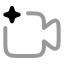 Aivideo icon with twotone rounded style