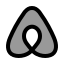 Airbnb icon with duotone rounded style