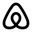 Airbnb icon with solid rounded style