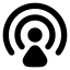 Airdrop icon with solid rounded style