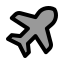 Airplane icon with duotone standard style