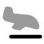 Airplanelanding icon with bulk rounded style