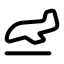 Airplanelanding icon with stroke rounded style