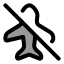 Airplanemodeoff icon with duotone rounded style