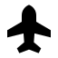 Airplanemode icon with solid sharp style