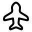 Airplanemode icon with stroke rounded style