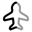 Airplanemode icon with twotone rounded style