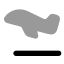 Airplanetakeoff icon with bulk rounded style