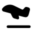 Airplanetakeoff icon with solid rounded style