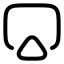Airplayline icon with stroke rounded style