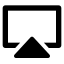 Airplay icon with solid sharp style