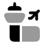 Airport icon with bulk rounded style