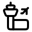 Airport icon with stroke rounded style