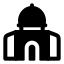 Alaqsamosque icon with solid rounded style
