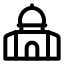 Alaqsamosque icon with stroke rounded style
