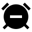 Alarmclockminus icon with solid sharp style