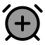 Alarmclockplus icon with duotone rounded style
