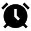 Alarmclock icon with solid sharp style