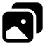 Album 01 icon with stroke standard style