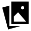 Album icon with solid sharp style
