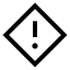 Alertdiamond icon with stroke sharp style
