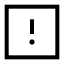 Alertsquare icon with stroke sharp style